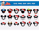 Mickey Christmas SVG Bundle, Christmas Mickey Clipart Set, Disney Merry Christmas SVG for Cricut, Silhouette Vector Cut Files