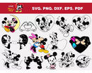 Mickey And Minnie Mouse SVG, Mickey Mouse Cricut Files, Minnie SVG Files For Cricut, Mickey PNG Transparent