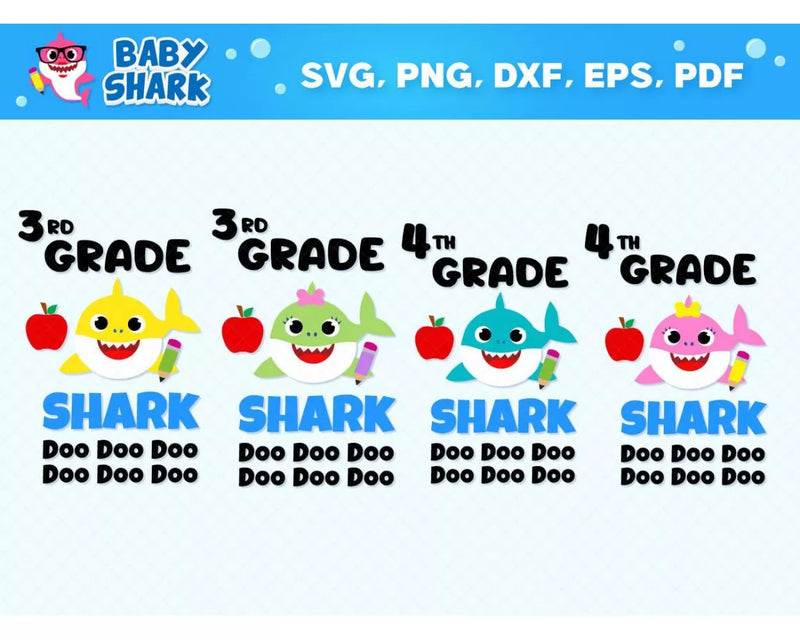 Baby Shark School Svg, Baby Shark Teacher Png, Baby Shark Clipart, Baby Shark Svg Cut files