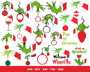 Grinch SVG, Grinch Merry Christmas SVG, Grinch PNG, Grinch Face SVG For Cricut, Merry Grinchmas Clipart
