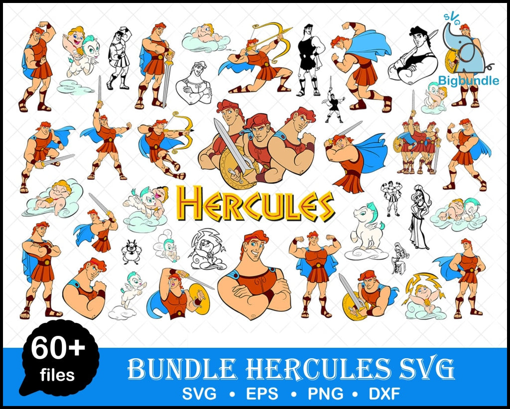 60+ Hercules Svg Bundle, Hercules Svg, Cricut Svg, Cut Files, Disney Svg, Disney Svg Bundle
