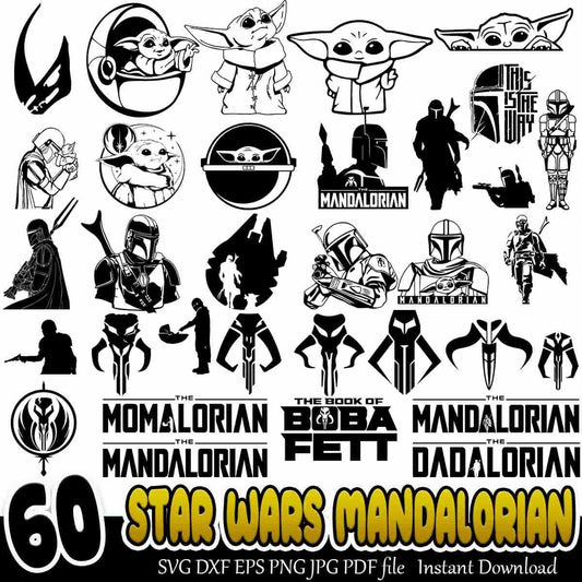 Star Wars Mandalorian SVG, Star Wars PNG, Mandalorian SVG, Star Wars Cricut SVG