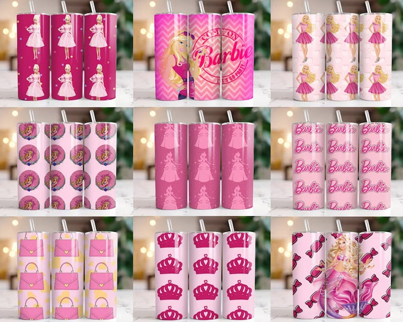 New Barbie Tumbler Wrap Bundle, Instant download