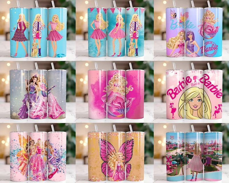 New Barbie Tumbler Wrap Bundle, Instant download