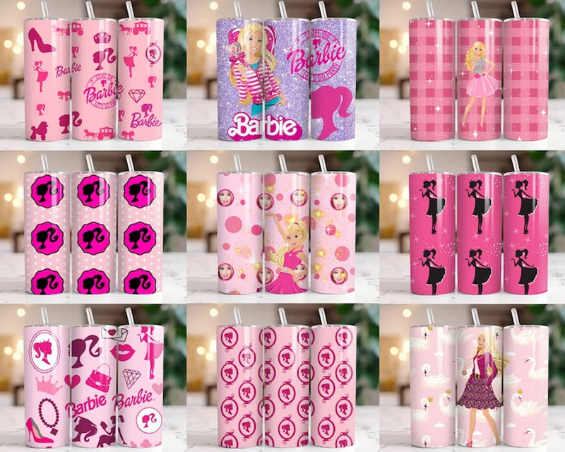 New Barbie Tumbler Wrap Bundle, Instant download