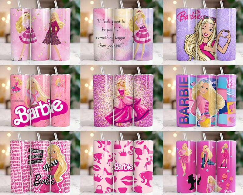 New Barbie Tumbler Wrap Bundle, Instant download