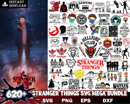 620+ Stranger Things SVG Bundle, Hellfire Club Svg, Stranger Things PNG Bundle
