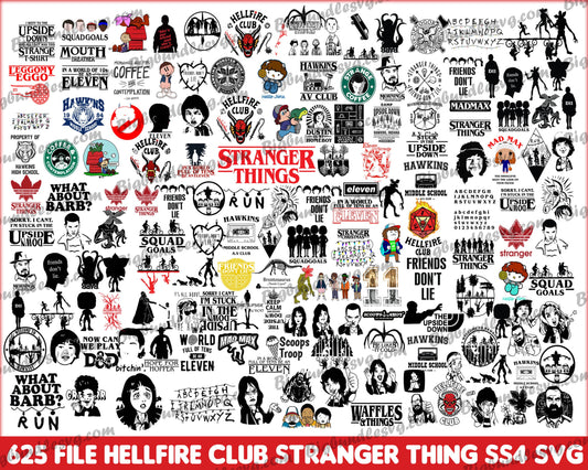 625+ Stranger Things SVG Bundle, Hellfire Club Svg - Digital download