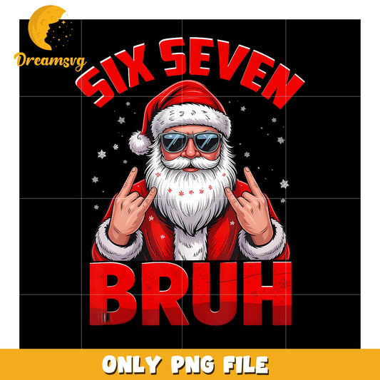 6 7 Funny Christmas Santa Rock On Six Seven Bruh png, funny jokes png
