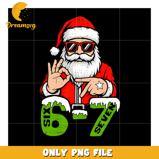 67 Meme Six Seven Santa png, funny jokes png, funny memes png