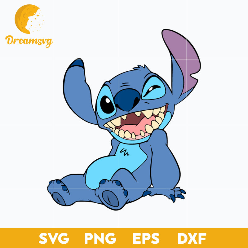 Stitch SVG, Cartoon Stitch SVG, Cartoon SVG, PNG, DXF, EPS Digital File ST002501