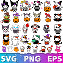 Hello Kitty SVG Bundle, Hello Kitty SVG for Cricut, Hello Kitty Silhouette Vector Cut Files Clipart Digital Bundle