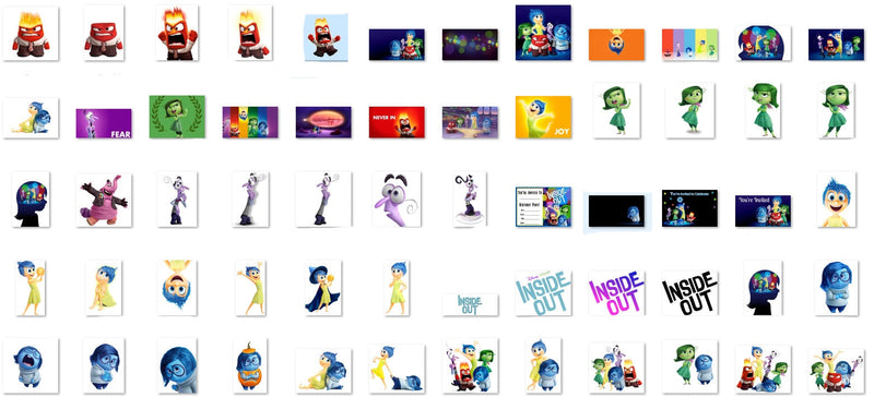 Inside Out 2 characters design png bundle, disney cartoon png, instant download