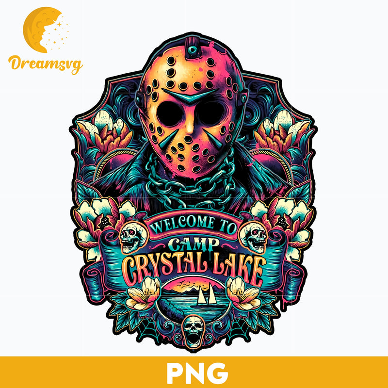 Camp Crystal Lake Png, horror movies, Halloween Png, digital file.