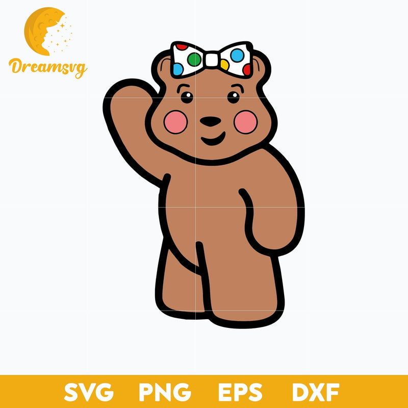 Pudsey Bear Blush SVG Children In Need SVG, Cartoon SVG.