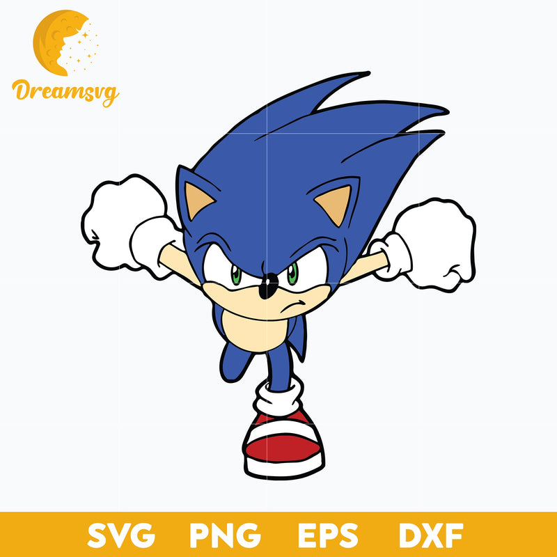 The Hedgehog Svg, Sonic Svg, Sonic Head Svg, Face Svg, Characters SVG, Cut files for Cricut, Cartoon svg, png, dxf, eps file.