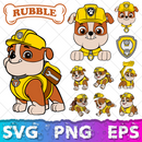 Paw Patrol SVG Bundle, Paw Patrol Clipart Paw Patrol Alphabet, Silhouette Svg Cut Files, Png Digital Bundle