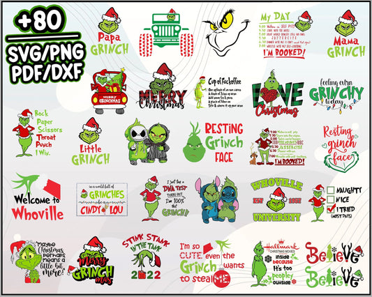 80+ Grinch Christmas SVG, Christmas SVG, PNG DXF EPS File.