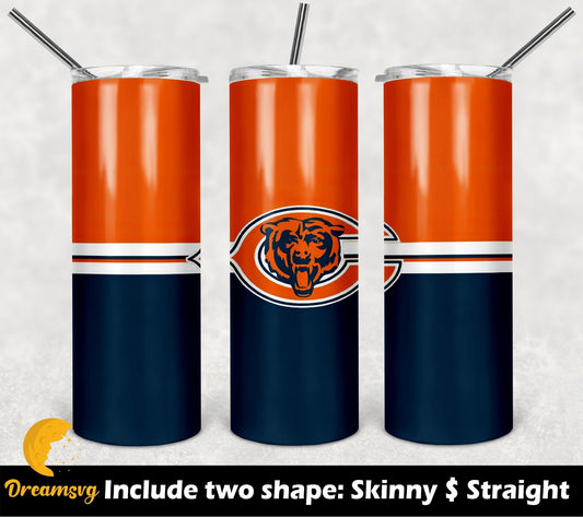 20 oz Skinny Tumbler NFL png,  Tumbler Wrap Sublimation Waterslide JPG Design Sublimation PNG Graphics Designs Instant Download