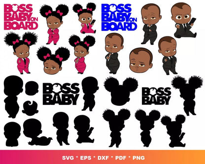 Afro Clipart Bundle, Afro Women Svg, Afro Man Svg, Afro Boy Svg, Afro Girl Svg, Silhouette Vector Cut Files