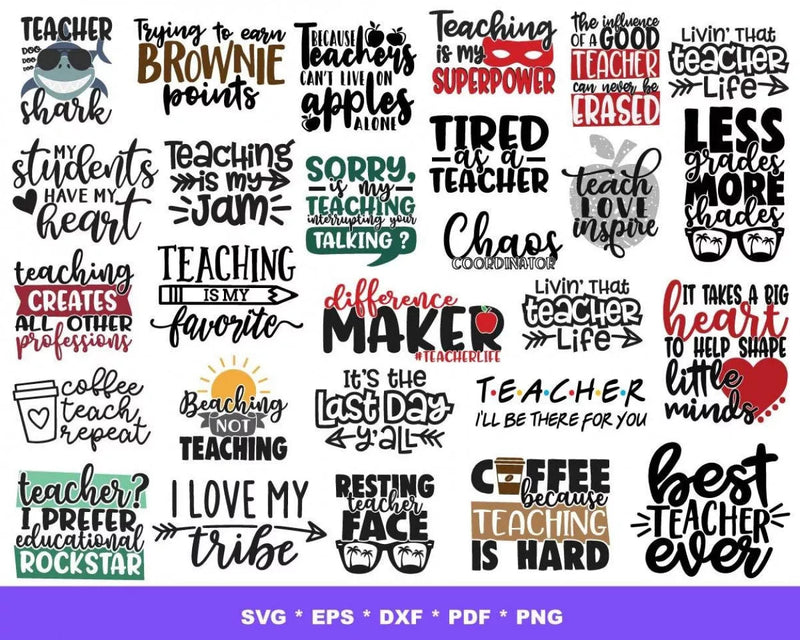 Back To School SVG Bundle 2000+ Files For Cricut & Silhouette