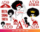 Afro Women Clipart Bundle, PNG & SVG Files for Cricut & Silhouette