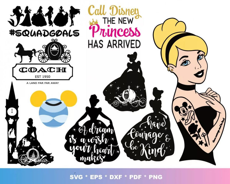 Cinderella SVG Bundle 100+ Files For Cricut & Silhouette