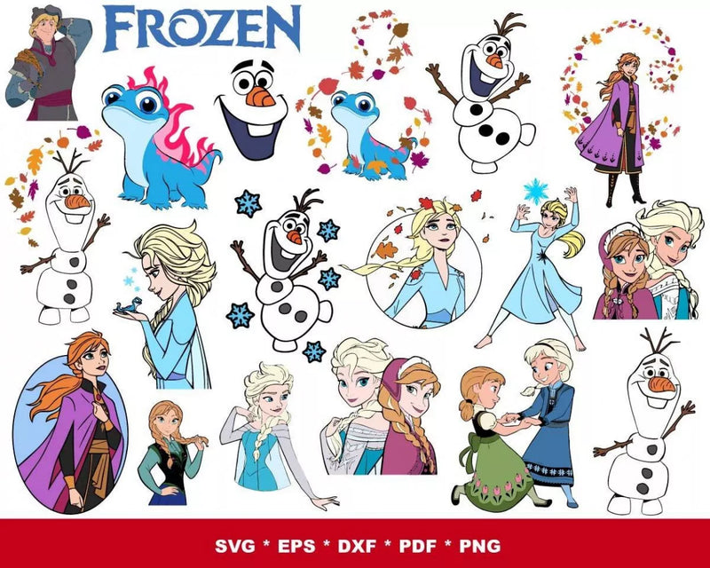 Disney Christmas Clipart Bundle, PNG & SVG Files for Cricut / Silhouette