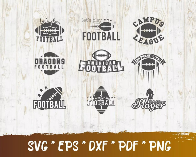 Football Mom SVG Bundle, Football Mom PNG, Football Mom Cliparts, SVG Cricut, Silhouette Vector Cut Files