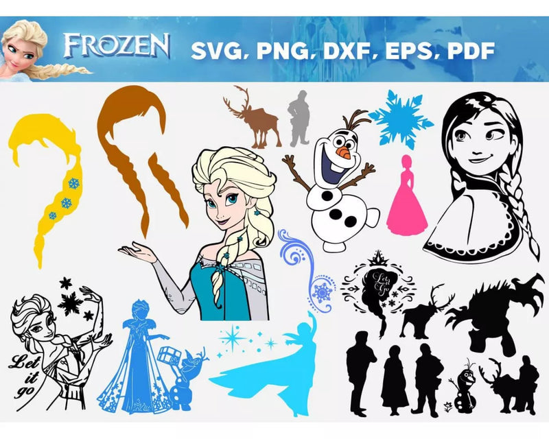 Frozen SVG Bundle 145+ Files For Cricut & Silhouette