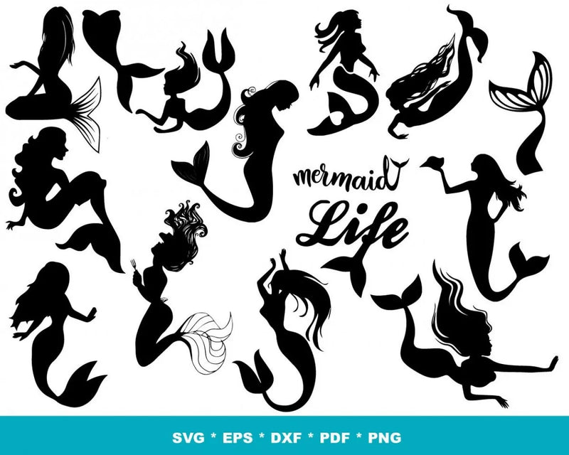 Little Mermaid SVG Bundle, Princess Ariel SVG, Ariel SVG Files For Cricut, Princess Ariel PNG Transparent