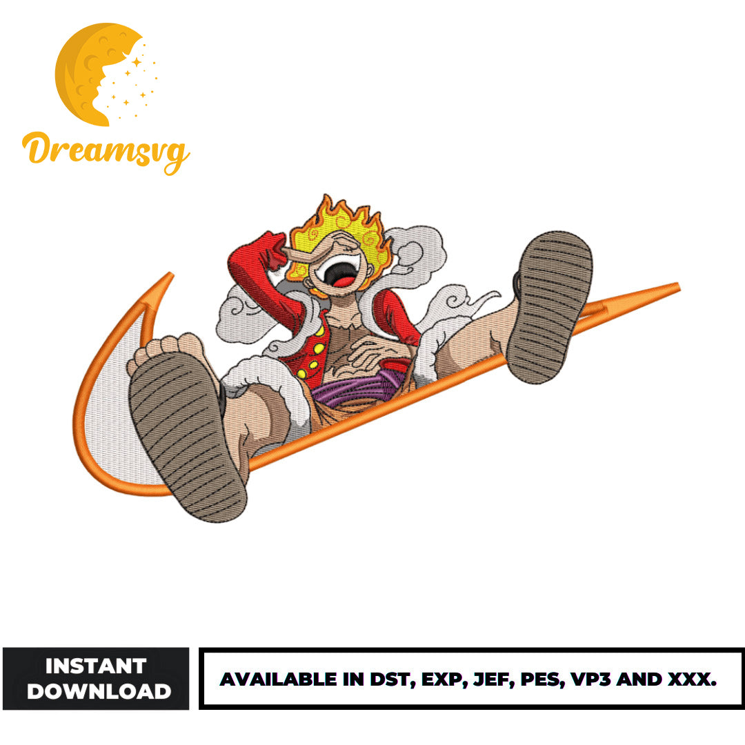 Gear 5 luffy Nike embroidery design