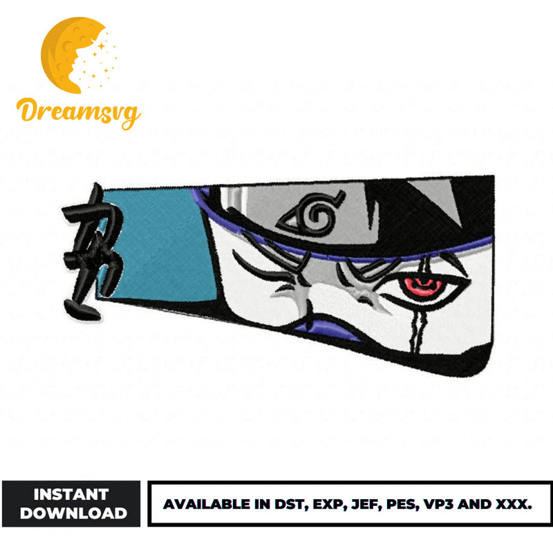 Kakashi eyes embroidery design