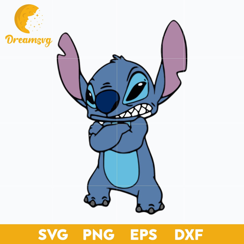 Stitch Svg, Stitch Cartoon Svg, Cartoon Svg, Png, Dxf, Eps Digital File ST002516