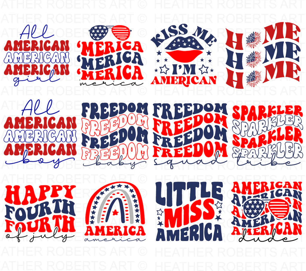4th of July Mega SVG Bundle, 4th of July Cliparts for Cricut / Silhouette