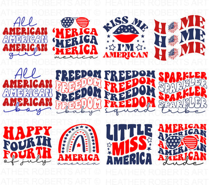 4th of July Mega SVG Bundle, 4th of July Cliparts for Cricut / Silhouette