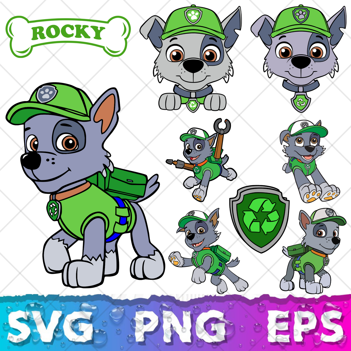 Paw Patrol SVG Bundle, Paw Patrol Clipart Paw Patrol Alphabet, Silhouette Svg Cut Files, Png Digital Bundle