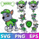 Paw Patrol SVG Bundle, Paw Patrol Clipart Paw Patrol Alphabet, Silhouette Svg Cut Files, Png Digital Bundle