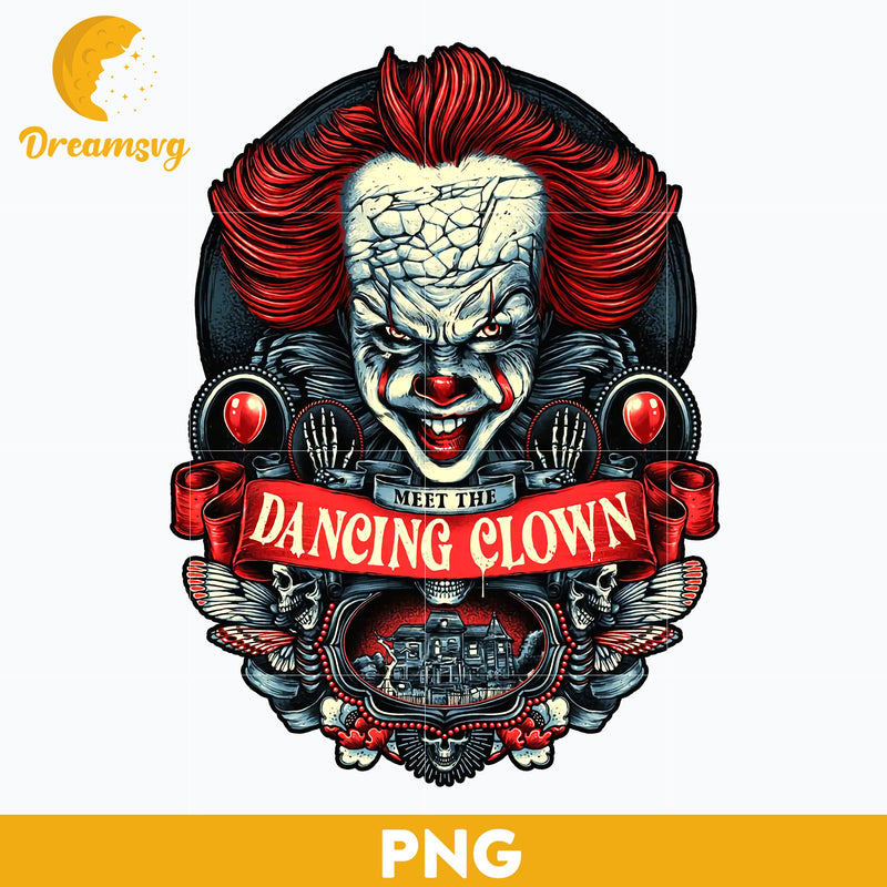 Meet the Dancing Clown Png, Halloween Png, digital file.