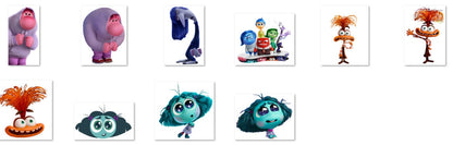 Inside Out 2 characters design png bundle, disney cartoon png, instant download