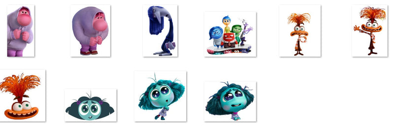 Inside Out 2 characters design png bundle, disney cartoon png, instant download