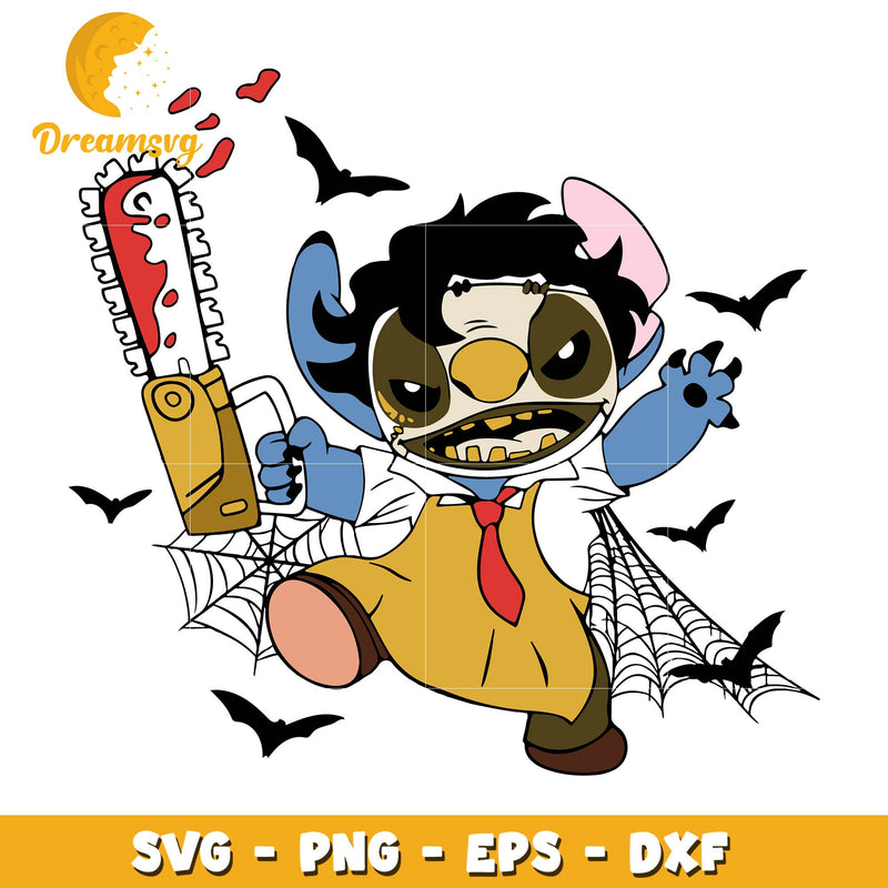 Stitch x Leatherface svg, halloween svg