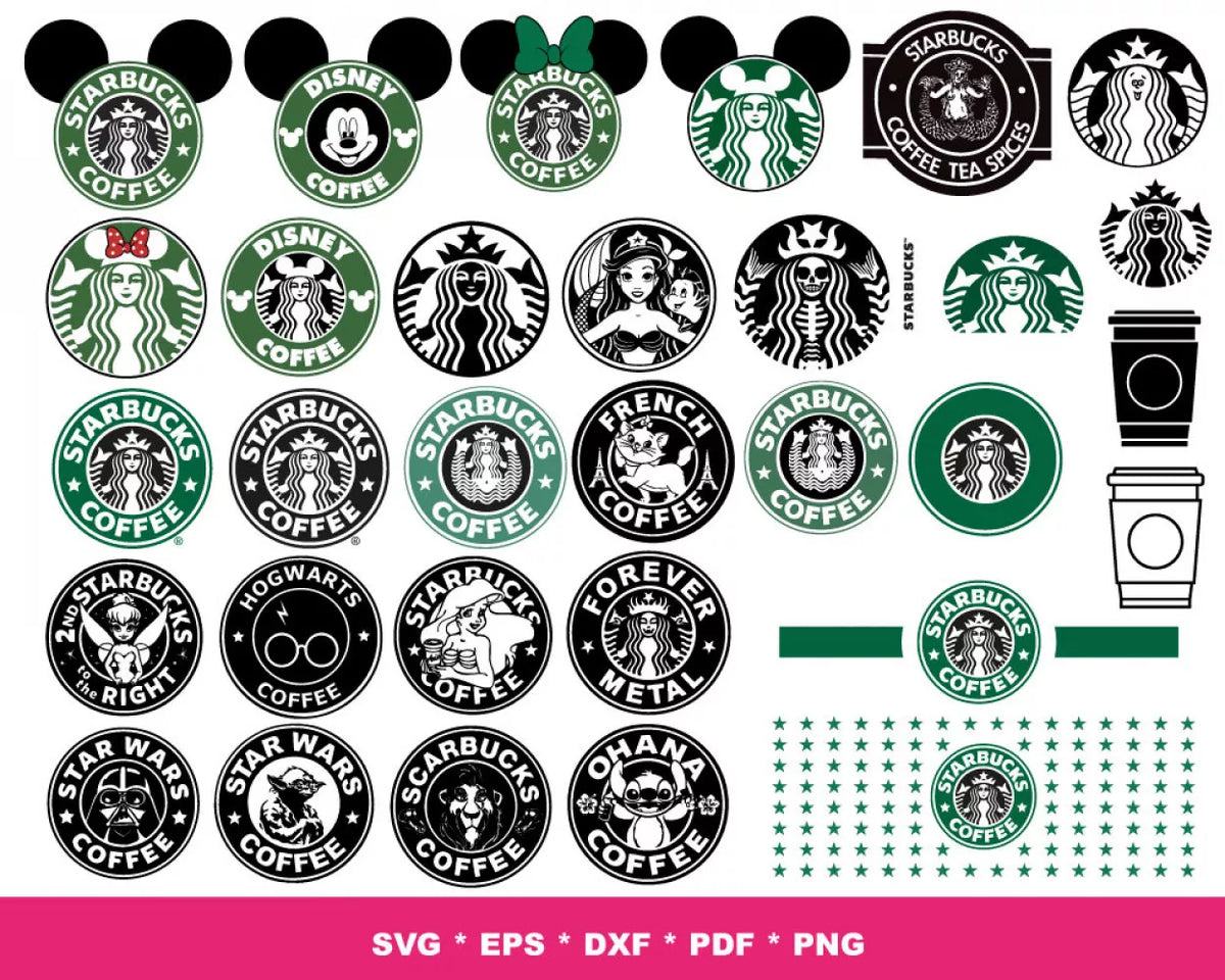 Glam Baby Starbucks Wrap SVG Bundle, Glam Baby Starbucks Wrap PNG, SVG Cricut, Silhouette Vector Cut Files