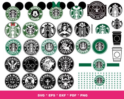 Glam Baby Starbucks Wrap SVG Bundle, Glam Baby Starbucks Wrap PNG, SVG Cricut, Silhouette Vector Cut Files