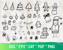 Christmas SVG & PNG Bundle, Christmas Tree SVG For Cricut, Merry Christmas PNG Transparent, Christmas Ornament SVG