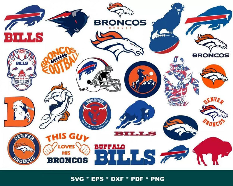 NFL Teams Clipart Bundle, PNG & SVG Cut Files for Cricut / Silhouette