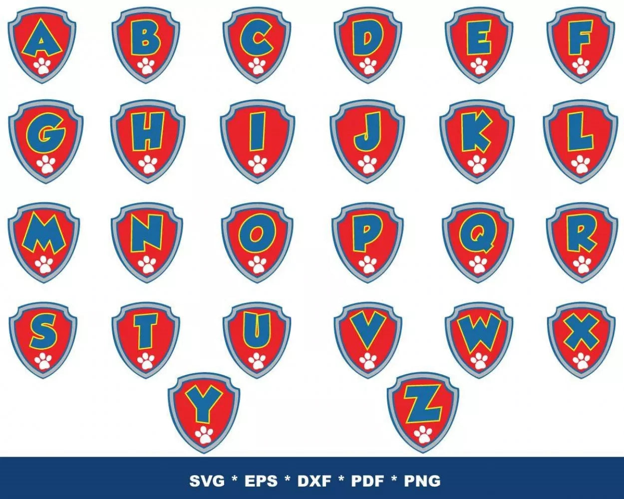 Paw Patrol Clipart Bundle, Paw Patrol SVG For Cricut, Paw Patrol Birthday SVG, Paw Patrol Silhouette Vector Cut Files