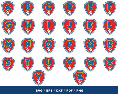 Paw Patrol Clipart Bundle, Paw Patrol SVG For Cricut, Paw Patrol Birthday SVG, Paw Patrol Silhouette Vector Cut Files