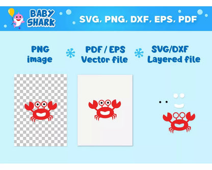 Baby Shark SVG Bundle +500 Files, Family Baby Shark Alphabet SVG, Cartoon Family Shark PNG Files, For Cricut and Silhouette