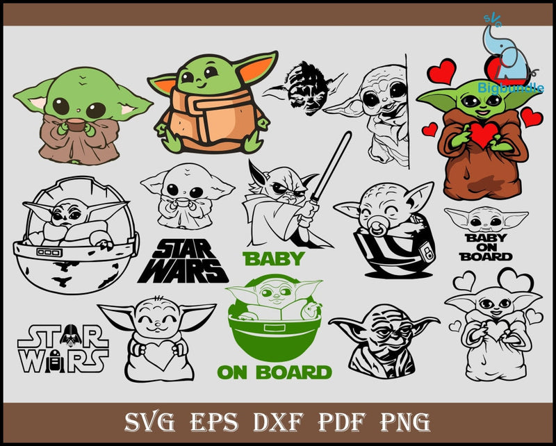 80+ Baby Yoda bundle 2.0 Digital Dowload